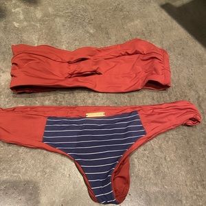 Never worn Boys and Arrows swimm top small bottom xs